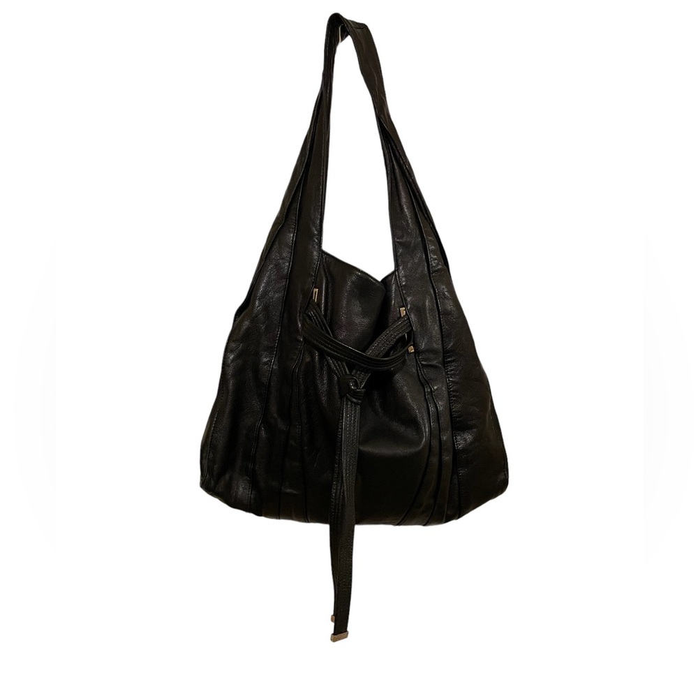 Kooba juliet leather shoulder bag black